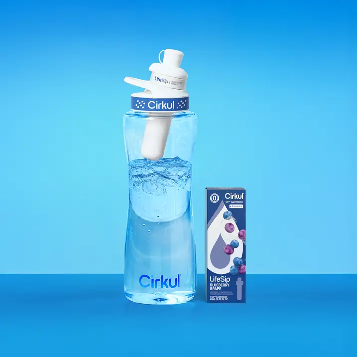 Flash Sale: 32oz. Plastic Bottle and LifeSip Blueberry Grape